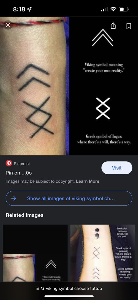 Unique Tattoos For Men, Greek Symbol, Create Your Own Reality, Viking Symbols, S Tattoo, Meaningful Tattoos, Unique Tattoos, Small Tattoos, Triangle Tattoo