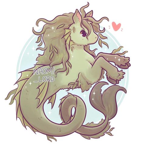 Cool Creatures Drawing, Kawaii Mythical Creatures, Cute Dragons Art, Cute Fantasy Creatures Pets, Cute Mythical Creatures Drawings, Naomi Lord Animals, Mythical Sea Creatures Drawing, Cute Fantasy Creatures Drawings, Horse Cute Drawing