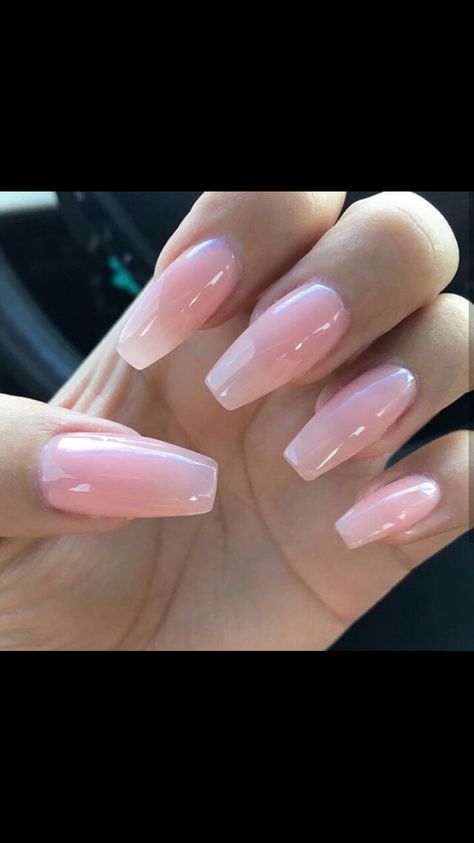 Natural Pink Acrylic Nails, Pink Acrylic Nails Square, Acrylic Nails Square, Acrylic Nails Pink, Light Pink Acrylic Nails, Glitter Nails Acrylic, Light Pink Nails, Fall Manicure, Nails Design With Rhinestones