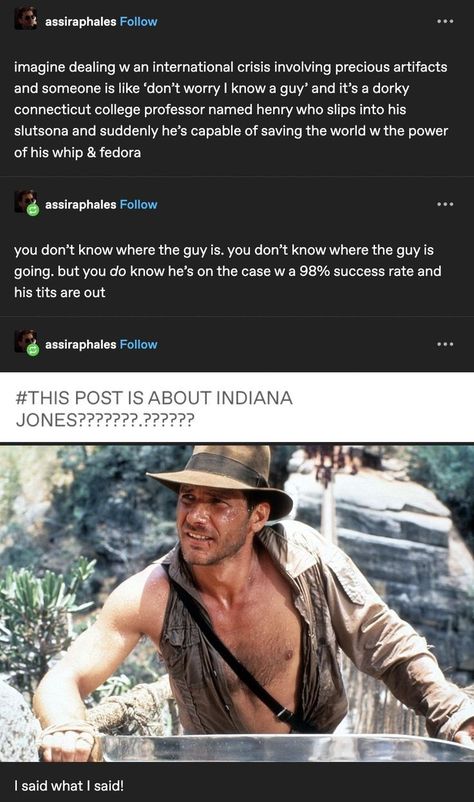 Connecticut College, College Professor, Funny Tumblr Posts, Indiana Jones, Tumblr Funny, Tumblr Posts, Funny Posts, Artifacts, Funny Stuff