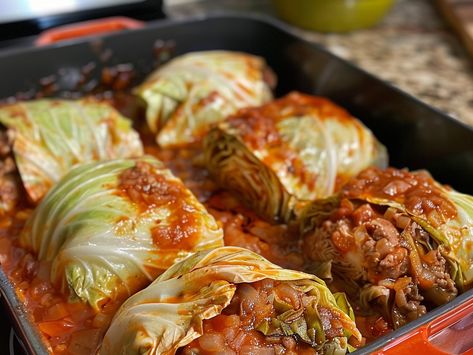 Easy Homemade Cabbage Rolls: A Classic Family Recipe Homemade Cabbage Rolls, Lebanese Cabbage Rolls, Galumpki Recipe Cabbage Roll, Halupki Recipe Cabbage Roll, Stuff Cabbage Rolls Recipes, Pigs In A Blanket Recipe Cabbage, Cabbage Rolls Recipe Easy, Galumpki Recipe, Homemade Cabbage