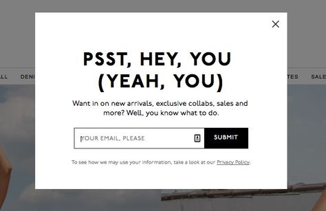 cute email popup window from madewell Website Popup, Login Web, Email Popup, Banner Web Design, Newsletter Website, Mises En Page Design Graphique, Email Marketing Design Inspiration, Pop Up Banner, Banner Web