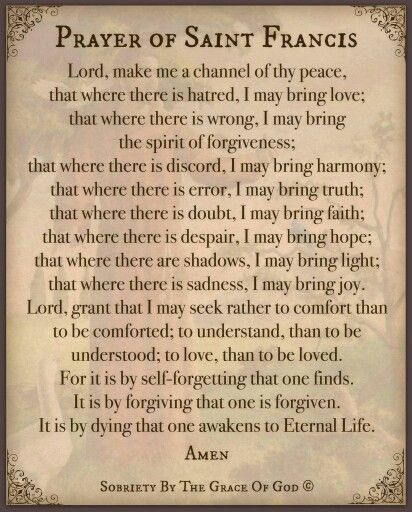 Prayer of st francis St Francis Prayer, Godly Things, Catholic Quotes, Walk By Faith, St Francis, Power Of Prayer, Roman Catholic, Bible Journaling, Google Chat