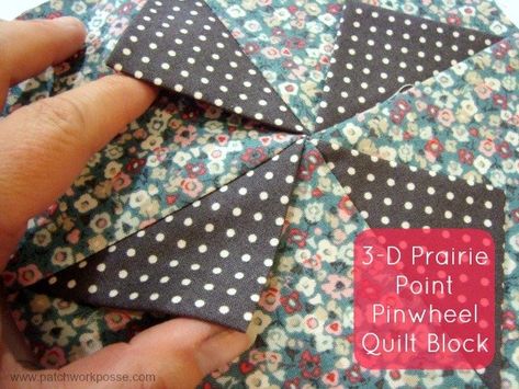 Pinwheel Quilt Block, Pinwheel Block, Prairie Points, Flying Geese Quilt, 3d Quilts, Pinwheel Quilt, Quilt Block Tutorial, Patch Quilt, Free Quilting