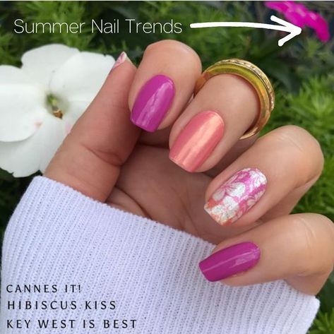 Red White And Blue Color Street, Color Street Mixed Mani, Mani Ideas, Nail Color Combos, Mixed Mani, Manicure Nail Designs, Diva Nails, Summer Manicure, Cute Gel Nails