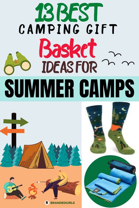 13 Best Camping Gift Basket Ideas For Summer Camps in 2021 Camping Raffle Basket Ideas, Camping Easter Basket, Lake Gift Basket, Camping Gift Basket Ideas, Camping Gift Basket, Appreciation Themes, Camping Gift Baskets, Camping Basket, Fundraiser Baskets