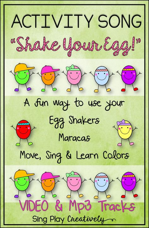 SHAKE YOUR EGG Creative Movement Activities, Preschool Music Lessons, Activities For Spring, Music Lesson Plan, Preschool Music Activities, Composition Photo, Music Activities For Kids, Music For Toddlers, Rhythm Activities