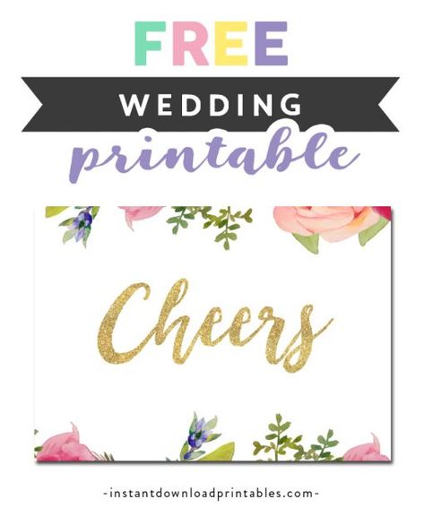 Wedding Sign Flowers, Planning Book, Bubbly Bar, Wedding Planning Book, Free Wedding Printables, Free Baby Shower, Printable Wedding Sign, Glitter Flowers, Gray Stripes