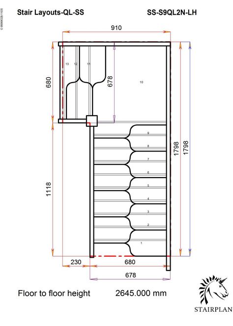 SPACE-SAVING-STAIRCASES-LEFT-TURN Alternating Stairs, Attic Stair, Steep Stairs, Hotel Room Design Plan, Stair Design Architecture, Space Saving Staircase, Stair Plan, Ladder Stairs, Tiny House Stairs