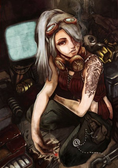 Tattoo Been, Steampunk Character Design, Steampunk Engineer, Steampunk Mechanic, Steampunk Character, Woman Mechanic, Female Engineer, Steampunk Characters, Mechanical Art