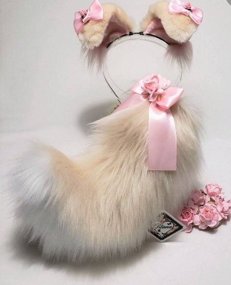 Puppy Ears And Tail, Puppy Ears, Cat Ears And Tail, Shiba Dog, Puppy Time, Puppy Costume, White Puppy, Ears And Tail, Pet Spaces