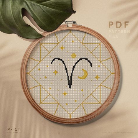 Taurus Astrology, Boho Cross, Quick Stitch, Zodiac Signs Gemini, Boho Theme, Aries Zodiac, Gemini Zodiac, Modern Embroidery, Astrology Zodiac