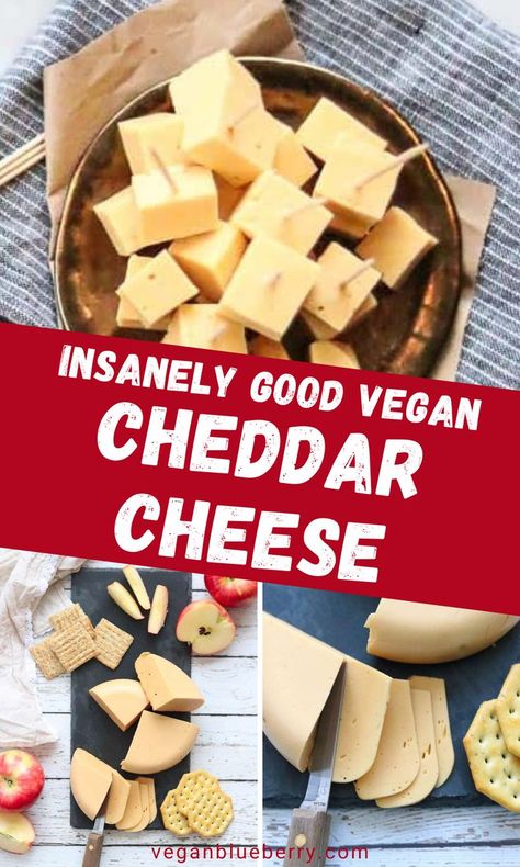 Vegan Cheddar Cheese Recipe, Make Vegan Cheese, Cashew Cheese Recipe, Cheese Recipes Homemade, Cheddar Cheese Recipes, Vegan Cashew Cheese, Christmas Charcuterie Board, Best Vegan Cheese, Vegan Cheddar Cheese