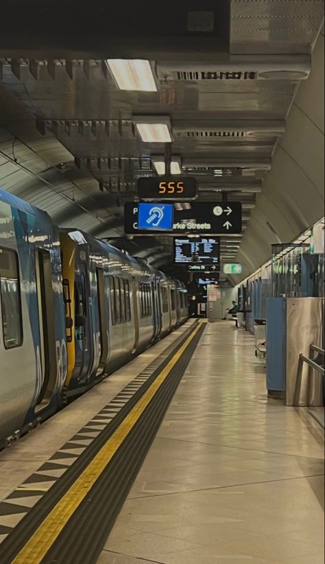 Metro Station Aesthetic, Train Station Aesthetic Night, Railway Station Asethetic, Liminal Train Station, Inside Metro Train, Train Station, Melbourne, Of My Life, Love Of My Life