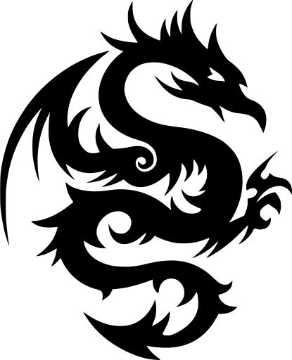 animal beast dragon - Free SVG Image & Icon. Dragon Tattoo Silhouette, Dragon Tattoo Stencil, Tattoo Silhouette, Dragon Tattoo Meaning, Molecule Tattoo, Dragon Silhouette, Cartoon Dragon, Dragon Sketch, Tudor Rose