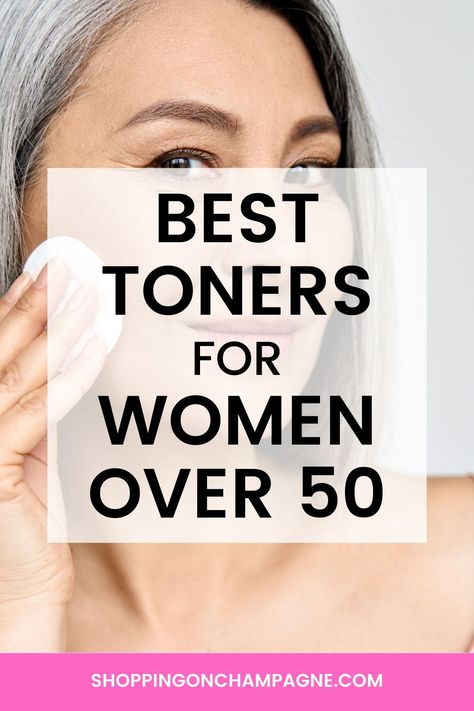 If you're a woman over 50, you may need to find a new toner that works with mature skin. I've rounded up the best toners for anti-aging, hydrating, brightening, soothing, exfoliating, and budget-friendly options. In addtion, you'll get 5 must-know tips to choosing the right toner for your skincare routine. Best Toner For Aging Skin, Skincare For Over 50, Best Facial Toner, Best Anti Aging Products, Antiaging Skincare Routine, Wrinkle Remedies, Best Toner, Skin Care Toner Products, Beauty Routine Tips