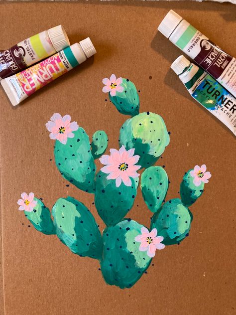 Paint used: Turner Acryl Gouache Dream Set: night blue, beryl green 11ml Turner Acryl Gouache Pastel: Rose, Orange, Lime, and Marine 20ml Turner Acryl Gouache Earth Set Phthalo Green, perm Yellow Deep 11ml Shop all Turner Acryl Gouache at Jerry’s Artarama! :) #jerrysartarama @jerrysartarama #jerrysartists @jerrysartists Cactus Gouache, Cactus Artwork, Painting With Gouache, Gouache Paint Set, Phthalo Green, Watercolor Tutorial, Cactus Painting, Cactus Succulents, Rose Orange