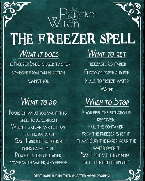 Freezing Names Spell, Boss Fix Spell, Freezer Spell, Witchcraft 101, Spells That Actually Work, Hoodoo Spells, Banishing Spell, Spells For Beginners, Witchcraft Spells