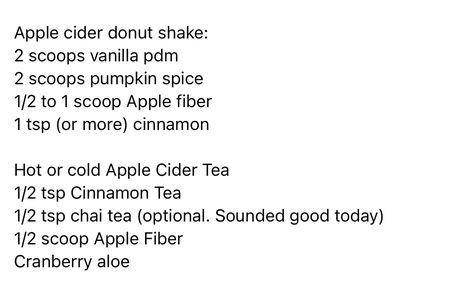 Apple Cider Chai, Cold Apple Cider, Apple Cider Donuts Recipe, Herbalife Shakes, Loaded Teas, Herbalife Recipes, Herbalife Shake, Donut Recipe, Cinnamon Tea