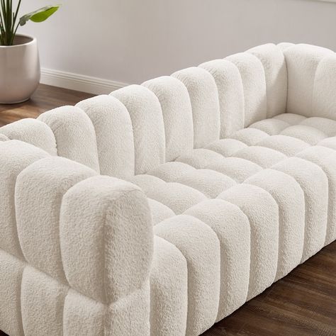 VANOMi 85inch Modern Couch, Leisure Comfortable Sofa - 85" x 33.86" - On Sale - Bed Bath & Beyond - 38105412 Soft Sofa Comfy Couches, Couch In Bedroom Ideas, Couch For Bedroom, Colorful Couch, Mini Couch, Modern Futon, Bedroom Couch, Comfortable Couch, White Couches