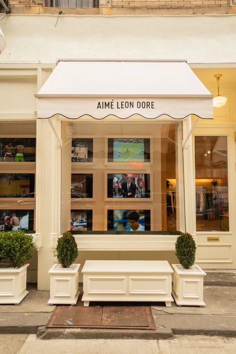 Teddy Santis, Herringbone Wood Floor, Storefront Design, Concept Shop, Aime Leon Dore, Shop Front, Cool Store, Store Front, Restaurant Interior