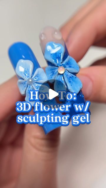 3d Flower Nails Tutorials, How To Make 3d Flowers On Nails, How To Do 3d Flowers On Nails, 3d Acrylic Nails Flowers, Sculpted Flower Nails, 3d Flower Nails Acrylics, 3d Flowers Nails, Nails 3d Flowers, Ombre Acrylic