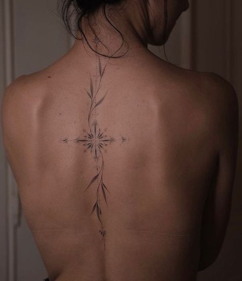 Floral Back Tattoos, Petite Tattoos, Spine Tattoos For Women, Classy Tattoos, Back Tattoo Women, Spine Tattoos, Elegant Tattoos, Feminine Tattoos, Back Tattoos