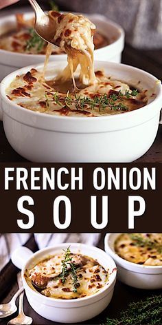 Onion Soup French, Soup French Onion, Classic French Onion Soup, Soup Appetizers, French Onion Soup Recipe, Onion Soup Recipes, Dinner Appetizers, French Onion Soup, Idee Pasto Sano