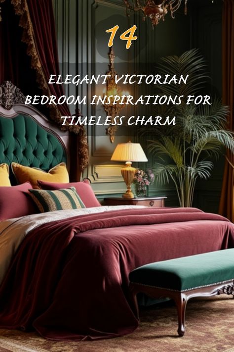 Step into a world of timeless charm with these 14 elegant Victorian bedroom inspirations. From rich fabrics to intricate designs, each space showcases the beauty and grandeur of the Victorian era. Whether you're looking to add a touch of vintage sophistication or completely transform your bedroom, these ideas will inspire you to create your own sanctuary of elegance. Moody Victorian Bedroom, Diy Victorian Decor, Victorian Aesthetic Bedroom, Moody Victorian Decor, 1800s Bedroom, Victorian Bedroom Fireplace, Victorian Bedroom Design, Modern Victorian Bedroom Ideas, Bedroom Fireplace Decor