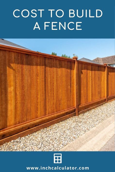 Cost to Install a Fence – 2021 Average Prices Different Types Of Fences, Wood Picket Fence, Diy Backyard Fence, Wood Privacy Fence, Wood Fence Design, Cost Calculator, Fence Designs, Privacy Fence Designs, Backyard Fence