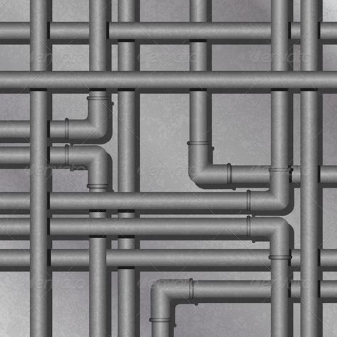 Metal Tube Background  #GraphicRiver         An Industrial Metal Background with Steam Pipes. – Fully editable vector EPS 10 , gradients and transparencies used.     Created: 20September12 GraphicsFilesIncluded: VectorEPS Layered: No MinimumAdobeCSVersion: CS Tags: alloy #aluminium #background #factory #gray #grunge #illustration #industrial #industry #iron #metal #metallic #pipe #steam #steel #tube #vector Computer Club, Grunge Illustration, Metal Background, Vector Graphics Design, Architecture Concept Drawings, Industrial Pipe, Iron Metal, Industrial Metal, Industrial Chic