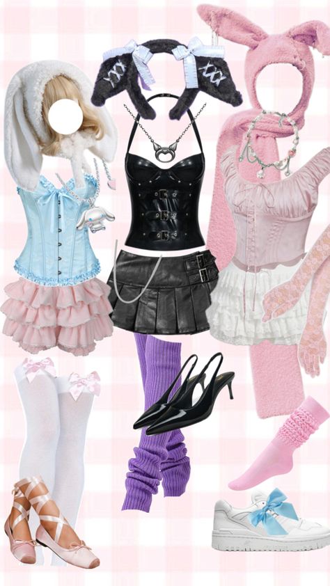 Left to Right: Cinnamoroll, Kuromi, My Melody Kuromi Halloween, Trio Halloween Costume, Trio Halloween Costumes, Cinnamoroll Kuromi, Kuromi My Melody, Trendy Halloween Costumes, Trendy Halloween, Family Costumes, My Melody