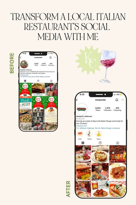 Redesign a local Italian restaurant's Instagram feed with me as a social media manager in Baton Rouge, LA Restaurant Social Media Calendar, Restaurant Social Media Content, Restaurant Social Media Posts, Social Media Content For Restaurant, Social Media Post For Restaurant, Red Gravy, Restaurant Social Media, Italian Restaurant, Content Creator