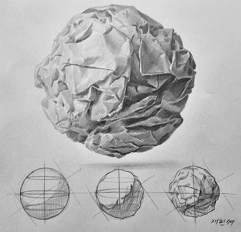 Crumpled Paper Sketch, Paper Sketch, Crumpled Paper, Illustration Painting, Pen Drawing, Draw Drawing, Art Teacher, Drawing Art, Art Gallery