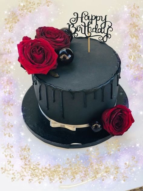 Red Birthday Cakes, Black Cake, Birthday Cake For Him, Red Cake, Mini Cakes Birthday, Creative Birthday Cakes, Simple Birthday Cake, July Birthday, Mehndi Designs For Hands