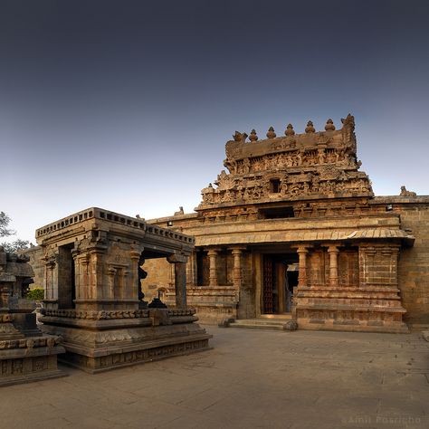 A chola dynasty glory. Darasuram Temple, Tamil Nadu. © Amit Pasricha Darasuram Temple, Chola Dynasty, India Architecture, Visit India, Hampi, Ancient India, Landscape Drawings, Tamil Nadu, Fantasy Character Design