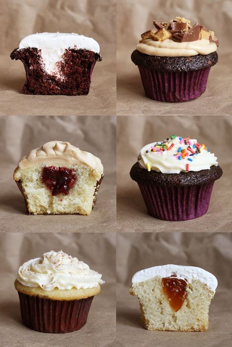 Cupcake mixology Basic Cupcake Recipe, Hostess Cupcakes, Filled Cupcakes, Love Cupcakes, Frosting Recipes, Mixology, Cupcake Recipes, Savoury Food, Macarons