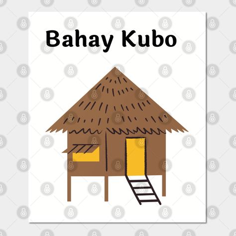 Bahay Kubo Drawing Easy, Filipino Culture Drawing, Filipino Culture Art Drawing, Bahay Kubo Drawing, Philippines Craft, Philippine Culture Poster, Bahay Kubo Design Philippines, Bahay Kubo Design, Kubo Art