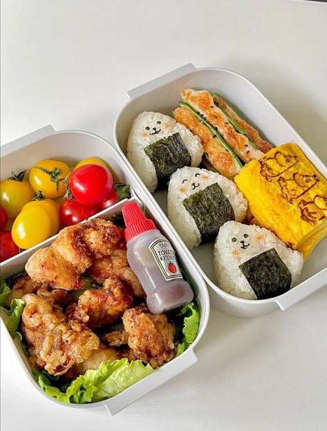 Different Types Of Food, Makanan Rendah Kalori, Japanese Food Bento, Healthy Food Menu, Bento Recipes, Healthy Food Dishes, Healthy Food Motivation, Makanan Diet, Lunch Recipes Healthy