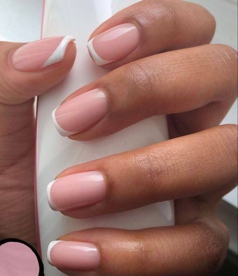 Russian Style Manicure, Short Russian Nails, French Russian Manicure, Russian French Manicure, Russian Manicure French Tip, Short Russian Manicure, Russian French Nails, Squoval Nails French Tip, Russian Manicure Gel