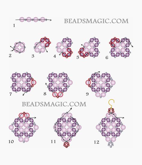 Easy Beading Tutorials Free Pattern, Beading Patterns Free Earrings, Beadwork Patterns Free Seed Bead Tutorials, Beaded Earrings Patterns Free, Metis Culture, Beading Basics, Easy Beading Patterns, Embroidery Magic, Easy Beading Tutorials