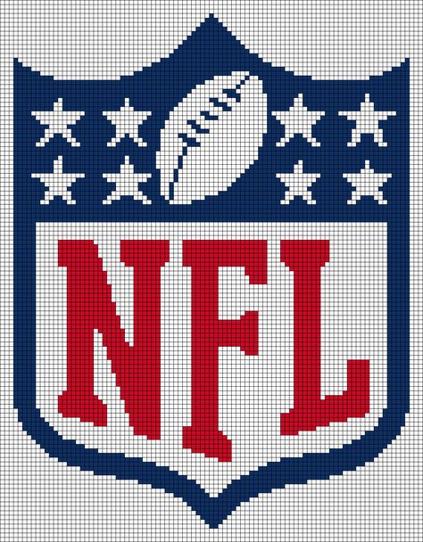 Nfl Pixel Art, Nfl Plastic Canvas Patterns, Crochet Patriots, Crotching Ideas, Plastic Bead Crafts, Football Cross, Crochet Football, Celtic Cross Stitch, Crochet Patterns Filet