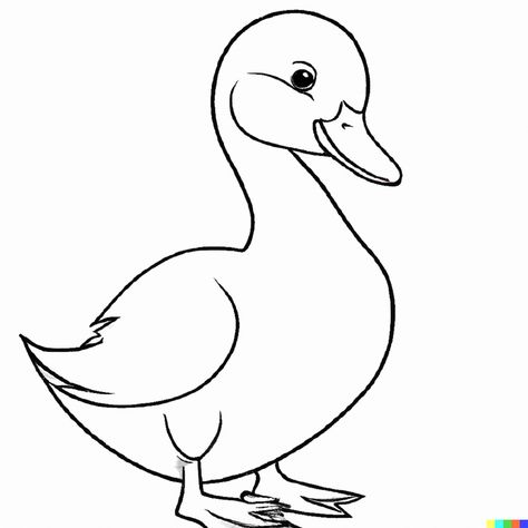 Duck Coloring Page Duck Colouring Picture, Duck Colouring Pages, Duck For Coloring, Duck Pictures Drawing, Duck Worksheet, Drawing Of Duck, Duck Colouring, Ducks Drawing, Duck Template