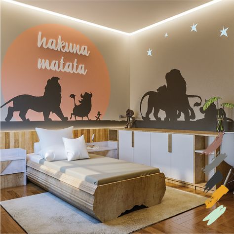 Lion King Room Ideas Kids, Lion King Bedroom, Lion Bedroom, Lion King Room, Disney Kids Rooms, Lion King Nursery, King Room, Disney Room, Disney Room Decor