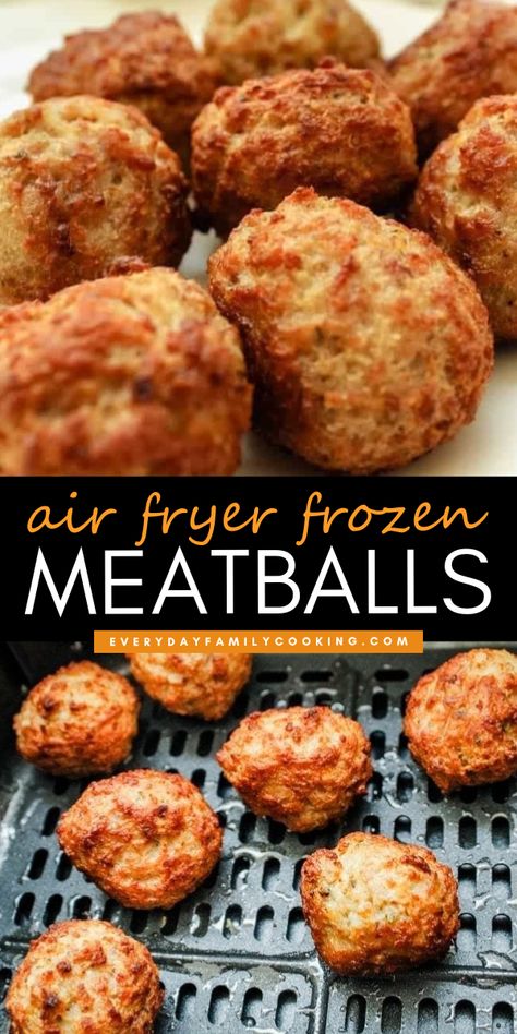 Try this party snack recipe! This air fryer frozen meatballs recipe is a great dish for a party! With just your air fryer, you can make this soft and juicy dish! You can even make this from frozen to the table! Try this recipe now and see it for yourself! Frozen Meatballs Recipe, Easy Football Food, Meatballs In Air Fryer, Meatballs In The Air Fryer, Air Fryer Meatballs, Cooking Frozen Meatballs, Super Bowl Menu, Air Fryer Cooking Times, Cooks Air Fryer