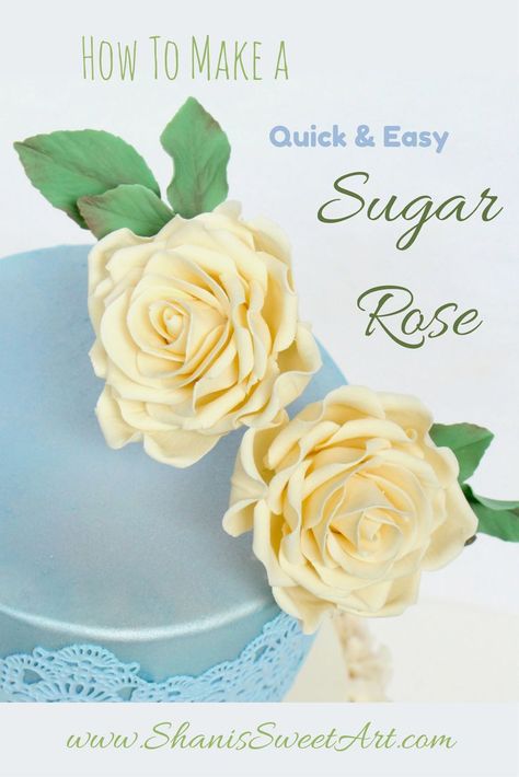 How To Make Gum Paste Flowers, Round Cake Decorating Ideas, Simple Round Cake, Wedding Cake Sugar Flowers, Gum Paste Roses, Cake Designing, Floral Tutorials, Sugarpaste Flowers, Gum Paste Flowers Tutorials