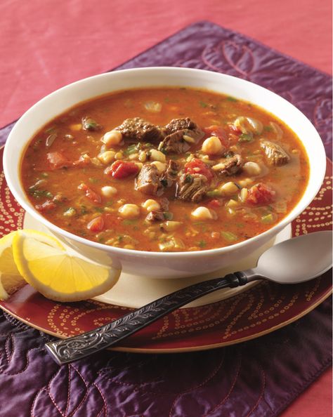 Lentil Soup with Lamb - Harira Lamb Photo, Lamb Soup, Moroccan Tagine Recipes, Moroccan Dinner, Dinner Feast, Moroccan Lamb, Tagine Recipes, John Edwards, Lentil Soup Recipes