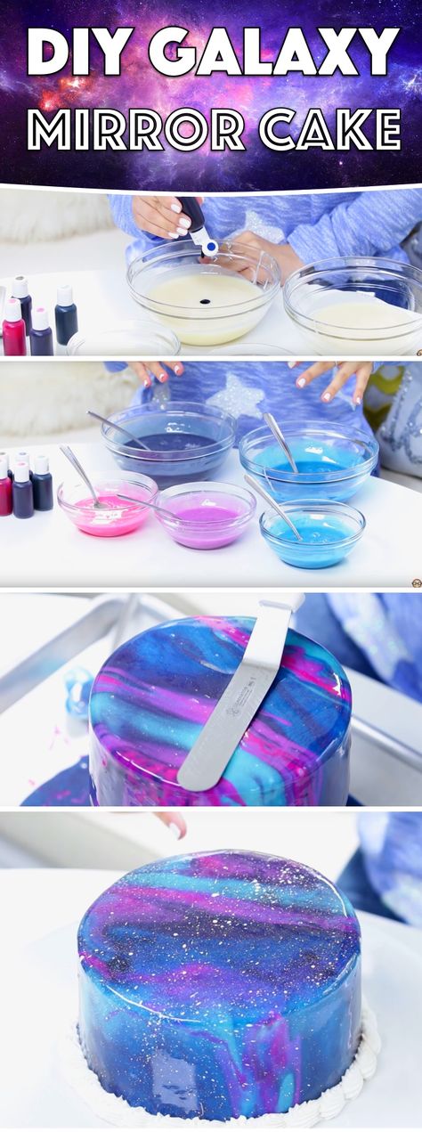 7 Cake Decorating Trends Cake Decorating Trends, Diy Galaxie, Gökkuşaği Pasta, Resepi Biskut, 7 Cake, Galaxy Cake, Mirror Glaze Cake, Mirror Cake, Diy Galaxy