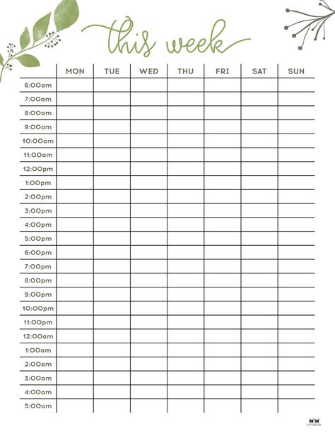 Hourly Planners - FREE Printables | Printabulls Struktur Teks, Timetable Template, Weekly Planner Free Printable, Daily Planner Printables Free, Daily Planner Hourly, Free Daily Planner, Weekly Hourly Planner, Study Planner Printable, Weekly Planner Free