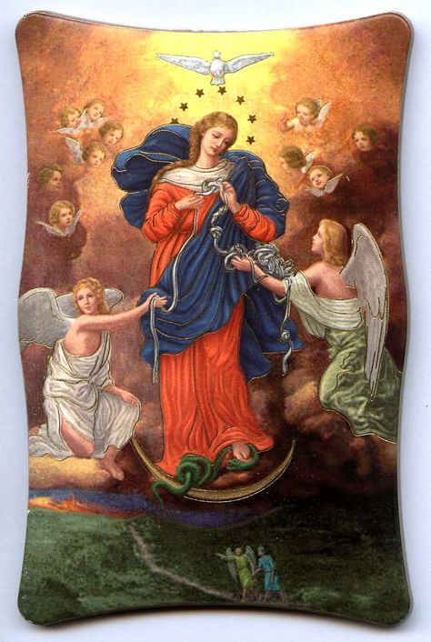 Our Lady Undoer Of Knots, Mary Jesus Mother, Assumption Of Mary, Jesus Mother, Queen Of Heaven, Christian Posters, Blessed Mother Mary, The Virgin Mary, Holy Mary